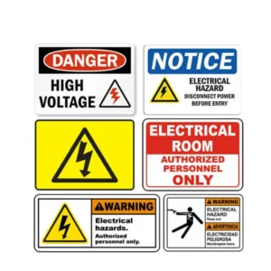 Electrical Hazard Notice Metal Signal Board Custom