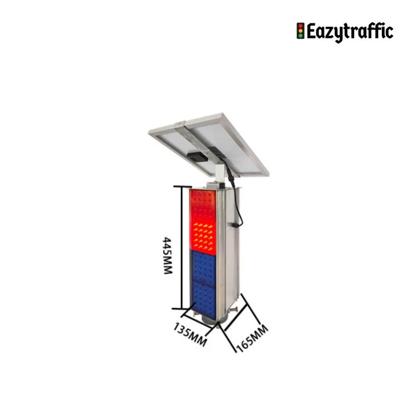 LED solar blinker light for enhanced road visibility and traffic management