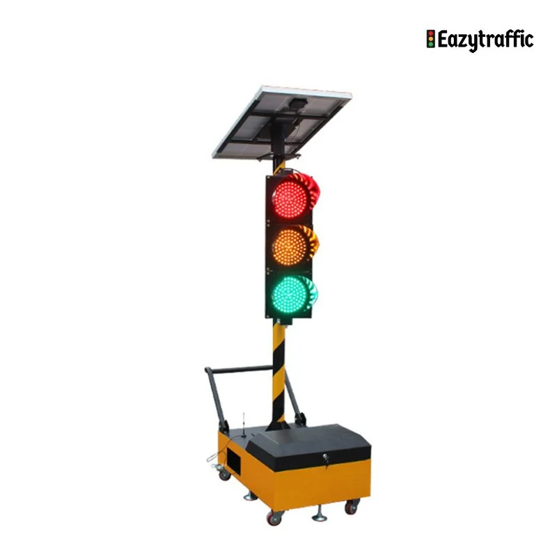 Mobile pushcart red-green lights, single-side one-way passage wireless signal lights