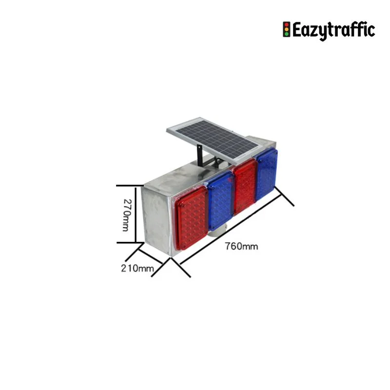 Solar traffic blinker with pole for clear road marking and traffic control