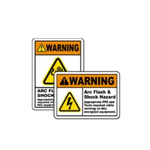 WARNING ARC FLASH SHOCK HAZARD Metal Signal Board Custom