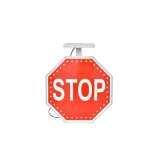 solar Stop sign custom red background