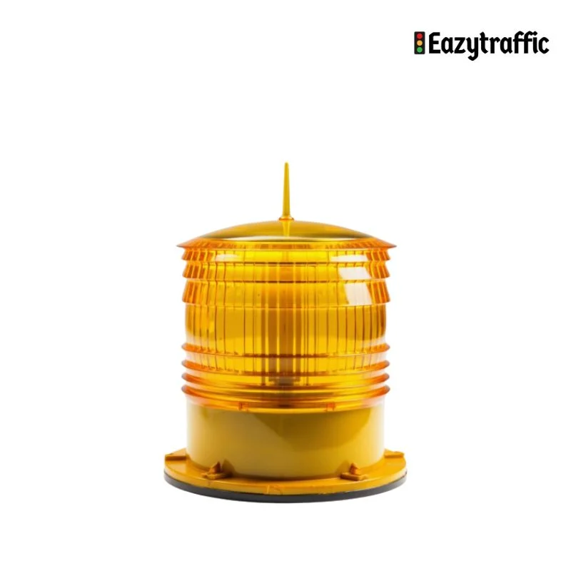 Solar Obstruction Light with Red LED for Nighttime Visibility