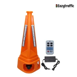 Solar Smart Cone Barrel Strobe Light